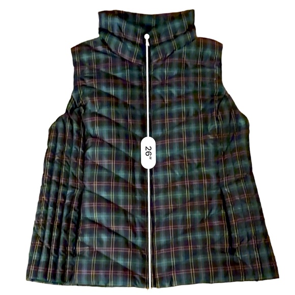 Amazing Talbots Plaid Puffer Vest Plus Size X - Picture 4 of 5